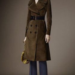Chaquetón marrón midi de la pre colección otoño/invierno 2015/2016 de Burberry