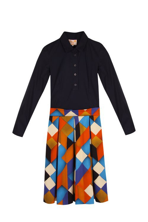 Vestido camisero con formas geométricas de la colección otoño/invierno 2015/2016 de Dolores Promesas