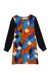 Vestido de manga larga con formas geométricas de la colección otoño/invierno 2015/2016 de Dolores Promesas