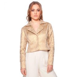 Chaqueta dorada y pantalón nude de la colección otoño/invierno 2015/2016 Dorado vs. Plata de RocknRoma