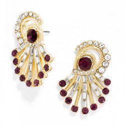 Pendientes plateados de la colección de joyas de BaubleBar presentada por Olivia Palermo para la Navidad 2015