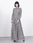 Vestido de cuadros blancos y negros de la colección Tartán de Invierno 2015/2016 de Blanco
