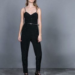 Jumpsuit negro con estrellas de la colección Fiesta invierno 2015/2016 de Bershka