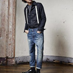 Vaqueros con tirantes de la colección 'La evolución del denim' de invierno 2015 de G-Star
