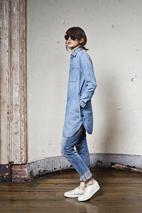 Vestido camisero vaquero de la colección 'La evolución del denim' de invierno 2015 de G-Star