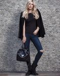 Nicky Hilton con bolso Roosevelt Backpack para Linea Pelle