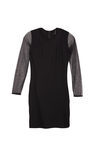 Vestido midi negro con manga larga de tul de la línea Xmas Punk de Shana