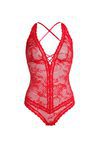 Body lencero rojo de encaje de Yamamay