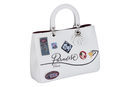 Bolso blanco cuadrado pequeño de asa de la línea 'Dior Paradise'