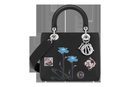 Bolso negro cuadrado pequeño de asa de la línea 'Dior Paradise'