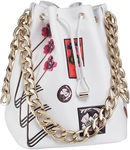 Bolso saco color blanco con cadena dorada de la línea 'Dior Paradise'
