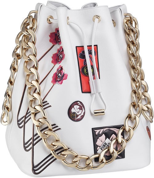 Bolso saco color blanco con cadena dorada de la línea 'Dior Paradise'