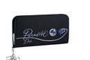 Cartera de mano rectangular en negro con detalle floral de la línea 'Dior Paradise' 
