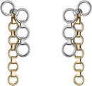 Pendientes largos en plata y dorado con círculos de la línea 'Dior Paradise'
