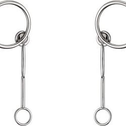 Pendientes largos en plata círculos de la línea 'Dior Paradise'