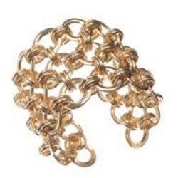 Brazalete dorado con círculos concéntricos de Claire's primavera/verano 2016