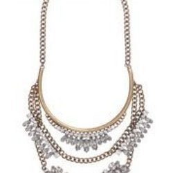 Collar de líneas con cadenas en plata y dorado de Claire's primavera/verano 2016
