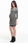 Vestido con punto canalé de la línea premamá de H&M para la temporada AW 2015