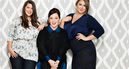 Melissa McCarthy con modelos y vestido camisero para 'Seven7'