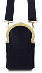 Clutch monedero negro en cuero de napa de Salvatore Ferragamo temporada invierno 2015
