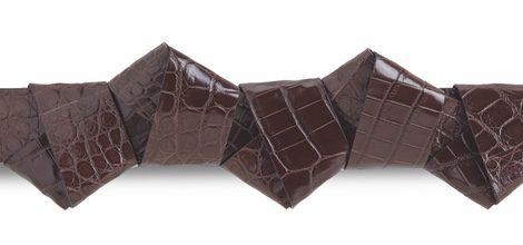 Cinturón origami con nudos de becerro de Salvatore Ferragamo temporada invierno 2015