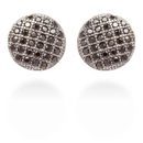 Pendientes botón de piedras preciosas negras de la línea 'Edurne for Luxor' para la temporada invierno 2015