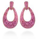 Pendiente Jawahar con piedras preciosas rosas de la línea 'Edurne for Luxor' para la temporada invierno 2015