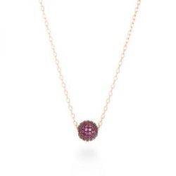 Colgante Kay de piedras preciosas rosas de la línea 'Edurne for Luxor' para la temporada invierno 2015