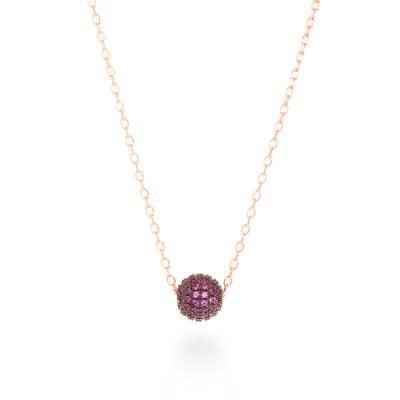 Colgante Kay de piedras preciosas rosas de la línea 'Edurne for Luxor' para la temporada invierno 2015