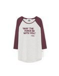 Camiseta gris de manga larga en rojo con frase de 'Star Wars' para Lefties