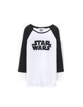 Camiseta blanca con logo y mangas negras de 'Star Wars' para Lefties