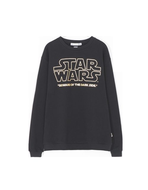 Sudaderta negra con logo dorado de 'Star Wars' para Lefties
