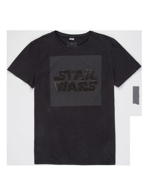 Camiseta negra de manga corta con logo de 'Star Wars' para Lefties