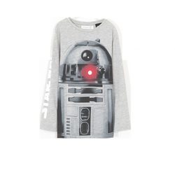 Camiseta gris de manga larga con R2D2 de 'Star Wars' para Lefties