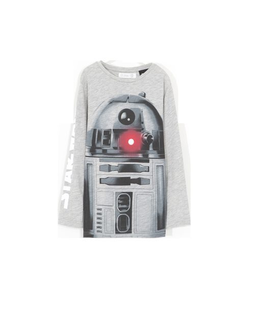 Camiseta gris de manga larga con R2D2 de 'Star Wars' para Lefties