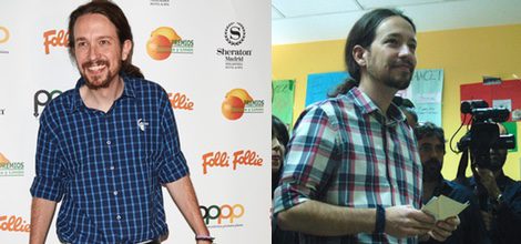 Pablo Iglesias con camisa de cuadros azules