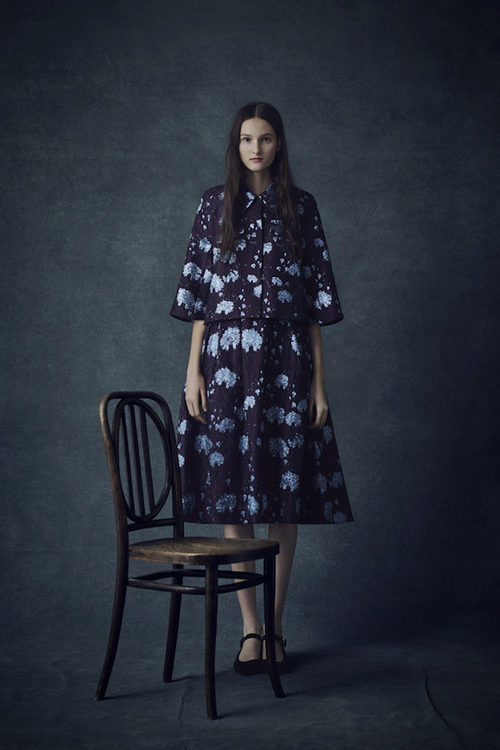 Falda midi con estampado floral de la colección Pre-Fall 2016 de Erdem