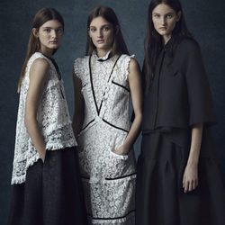 Vestidos con encajes en blanco y negro de la colección Pre-Fall 2016 de Erdem