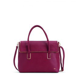 Bolso cuadrado burdeos con doble asa de la nueva colección de Carpisa para navidad 2015