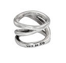 Anillos cruzados bañados en plata de la colección 'The Darker Side' de Uno de 50