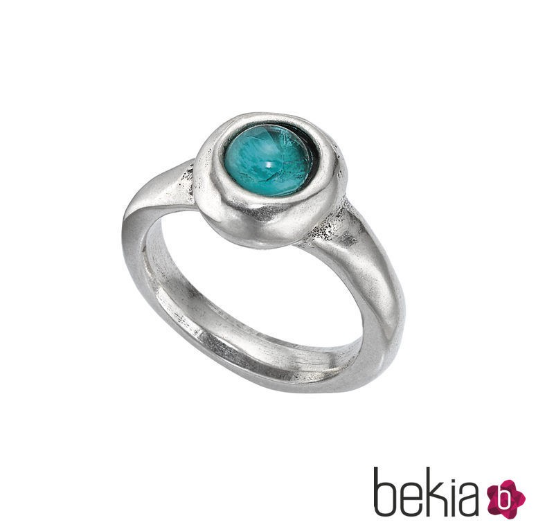 Anillo con brillantes turquesa de la colección 'The Darker Side' de Uno de 50