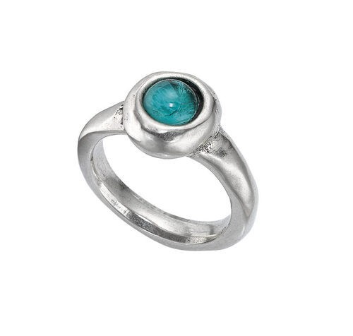 Anillo con brillantes turquesa de la colección 'The Darker Side' de Uno de 50