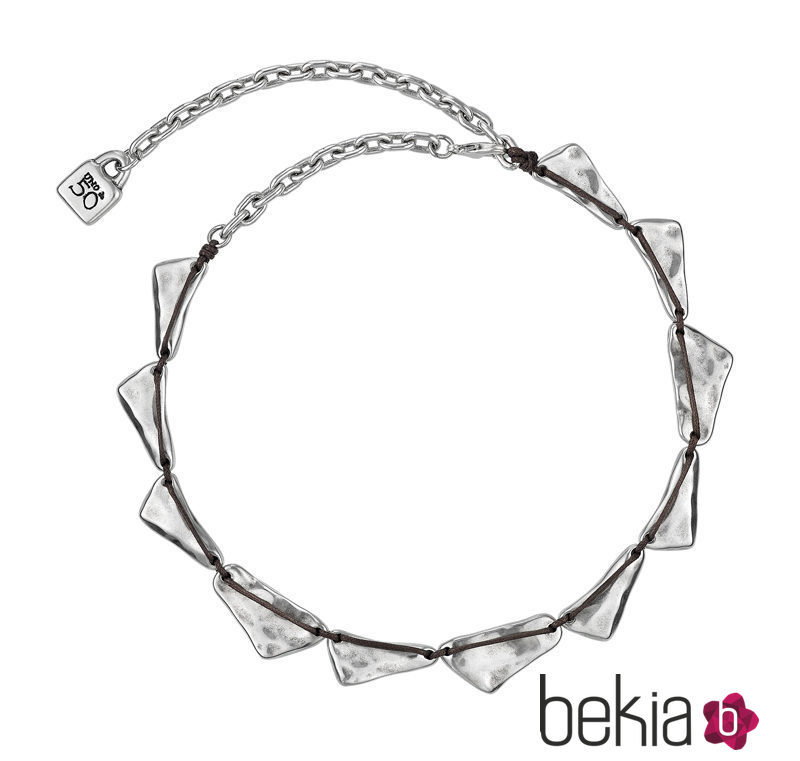 Collar con detalles metálicos unidos por cuero de la colección 'The Darker Side' de Uno de 50