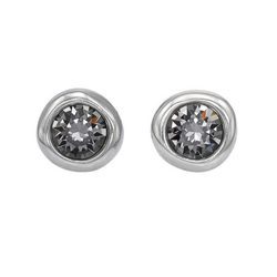 Pendientes redondos con brillante negro de la colección 'The Darker Side' de Uno de 50