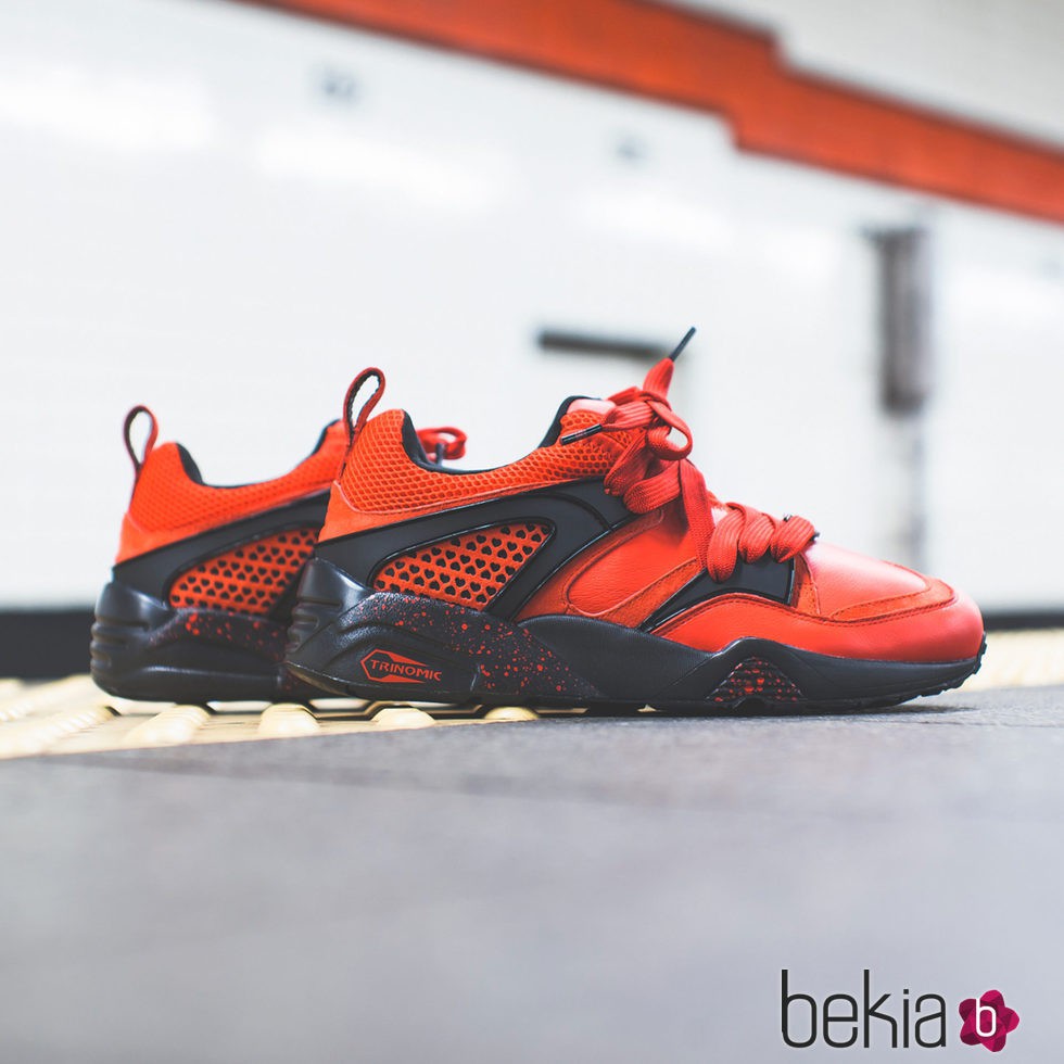 Zapatillas rojas y negras 'New York is for lovers' de la nueva colaboración de PUMA