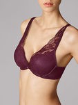 Sujetador push up 'filigra lace' de encaje en berenjena de Wolford para 'Summer Lingerie' 2016