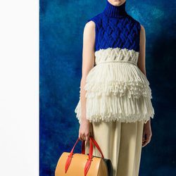 Jersey con flecos en dos tonalidades de la temporada Pre-Fall 2016 de Del Pozo