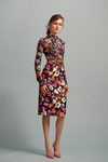 Vestido recto ajustado con print floral para la colección Pre-Fall 2016 de Oscar de la Renta