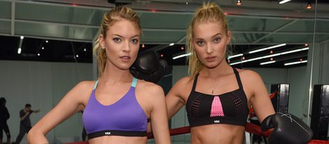 Martha Hunt y Elsa Hosk con la coleccion Sport 2016 de Victoria's Secret