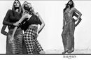 Faldas de rejilla y tops cortos negros ajustados de Balmain para la primavera/verano 2016